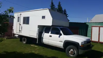 I have a custom built truck camper for sale designed to go on a flat deck.Truck makes way more space...