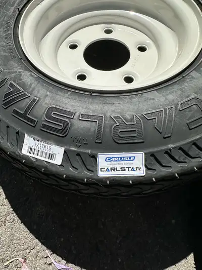 New trailer tires purchased last summer from princess auto. They ended up being the wrong size for o...