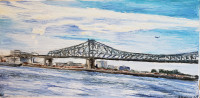 Oil painting "The bridge" / tableau a l'huile REDUCED PRICE