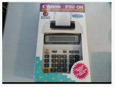 Canon p32-dh 12digit cal.+2 rolls of paper-NEW, View more