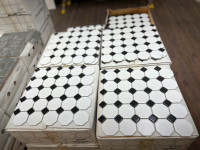 GRAND SALE - $5.99 HONEYCOMB BLACK AND WHITE HEX TILE DEAL!
