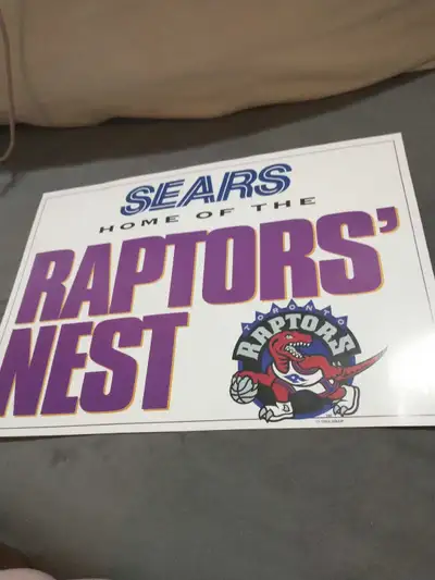 13 1/4" x 9 1/2" Toronto Raptors 1995 Inaugural Season Placard , View more