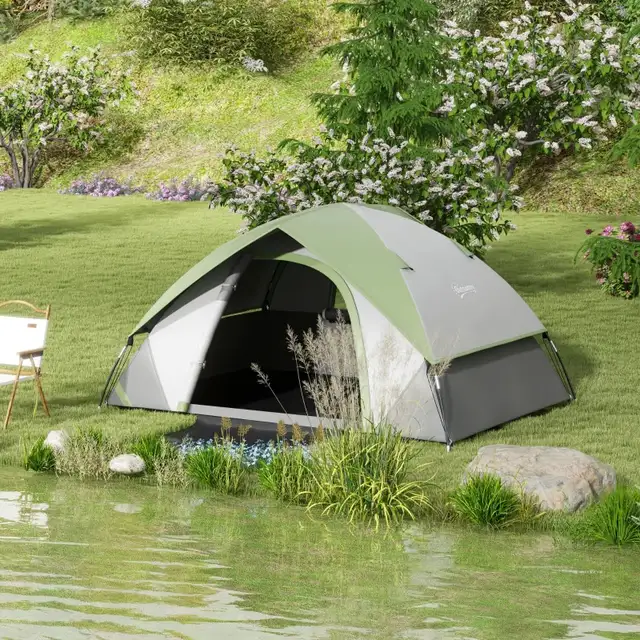 Outsunny 3000mm Waterproof Camping Tent for 2 Man in Fishing, Camping & Outdoors in Markham / York Region - Image 3