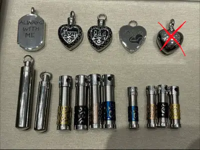 Bijoux funéraires pour cendre (ashes) Pendentif en acier inoxydable, ne terni pas, hypoallergène. Le...