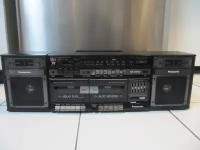 Panasonic Model RX-CW43 AM/FM Double Cassette BoomBox Circ 1987, View more