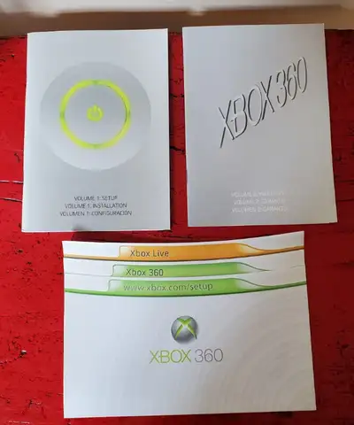 Xbox 360 Console Manuel Setup Guide (pas de console/jeu), View more