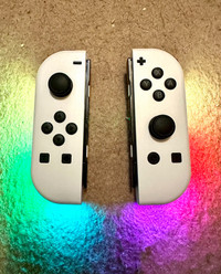 Nintendo Switch White Joy Cons Lights Up (New)