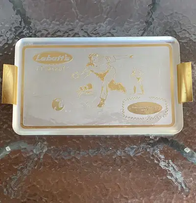 Nice aluminum tray. Has some fading as you can see in the pics otherwise in good condition. Perfect...