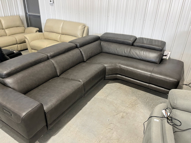 Power Reclining Leather Sectional - NEW in Couches & Futons in Winnipeg