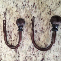 NEW!!!!  METAL CURTAIN HOLD BACK HOOKS