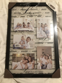 Quadro Wall photo frame hold 5 4x6 photos - brand new in package