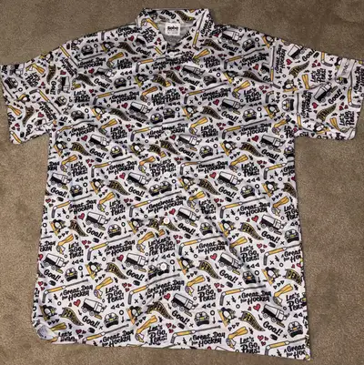 Pittsburgh Penguins button down short sleeve golf shirt, View more
