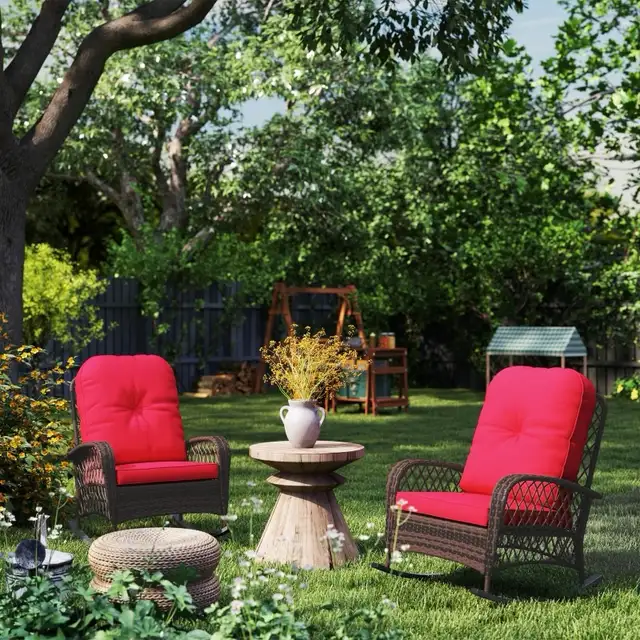 $69-$99, Outdoor Wicker Rattan Rocking Chair, Patio Rocker in Patio & Garden Furniture in Markham / York Region - Image 10