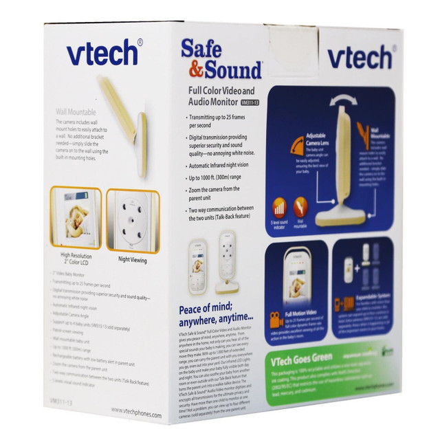 New VTech VM311 Full Color Safe & Sound Night Vision Digital Vid in Gates, Monitors & Safety in Ottawa - Image 4