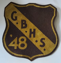 Vtg 1948 Glace Bay High School Letterman Jacket Sweater Crest