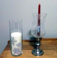 Hurricane Candle Holder & Pillar Candle Vase
