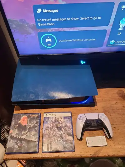 PS5 with 2 Controllers + 1Tb internal SSD, View more