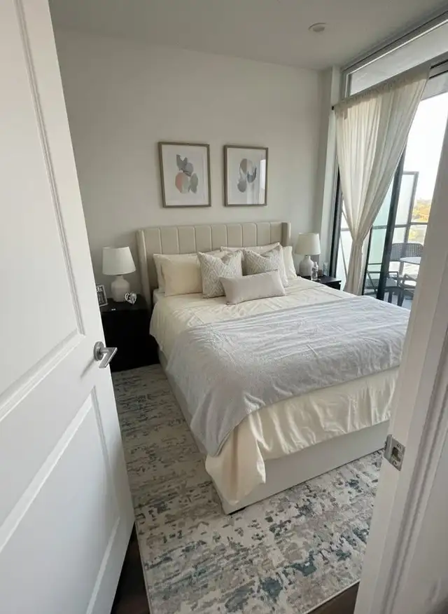 Luna Cream Bouclé Queen & King Bed with 14” Storage –Decent Head in Beds & Mattresses in Vancouver - Image 6