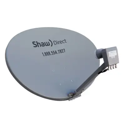 New Shaw Direct Triple Quad xKu 75E Satellite Dish StarChoice, View more