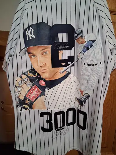 Derek Jeter auto'd, hand painted NYY jersey, View more