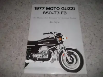 For Sale: 1977 Moto Guzzi 850 - T3 FB brochure in very good condition.... This original item is 4 pa...