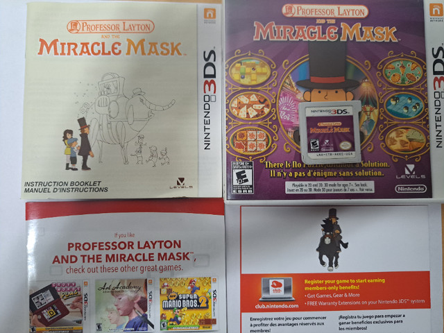 Professor Layton Miracle Mask 3ds dans Nintendo DS  à Ville de Montréal - Image 2