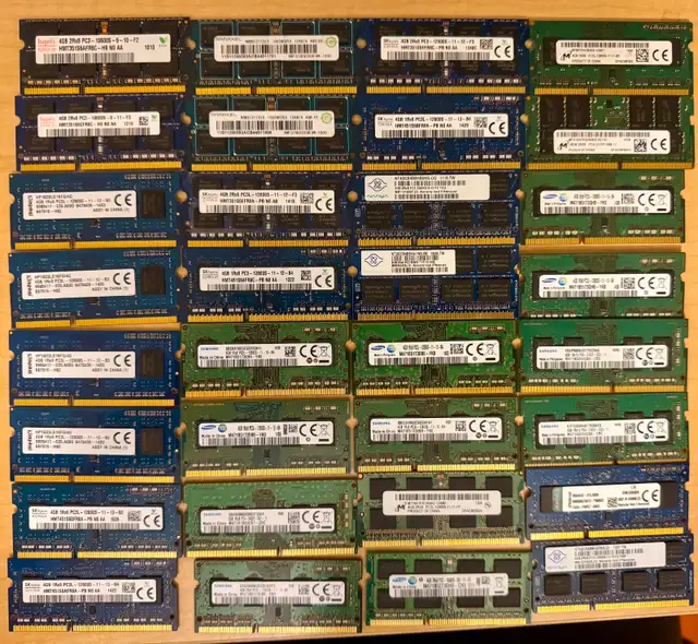 DDR3 SODIMM 4GB-$10, 8GB-$20