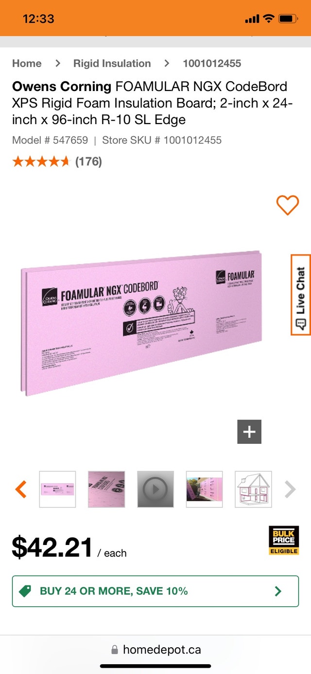 FOAMULAR NGX CodeBord XPS Rigid Foam Insulation Board; 4inch Other