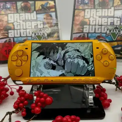 Gold PSP 3000 • Eye-Catching Color • Runs Perfectly, View more
