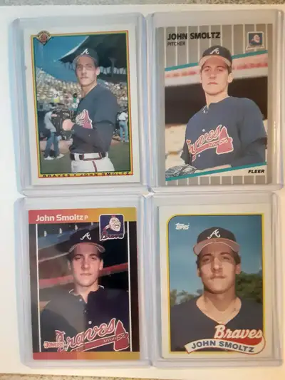 LOT DE CARTES DE BASEBALL ROOKIE DU LANCEUR JOHN SMOLTZ, View more