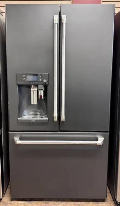 36” GE Cafe Black Matte Refrigerator (Keurig), View more