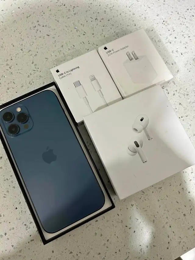 iPhone 12 Pro Max 128gb 95% btry + Pro Buds 20W Set & Delivery