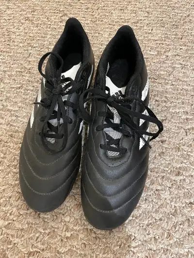Like-new! Boy’s Adidas soccer cleats (9.5) and shin pads, View more