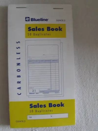Blueline Sales Book - new ans unused, View more