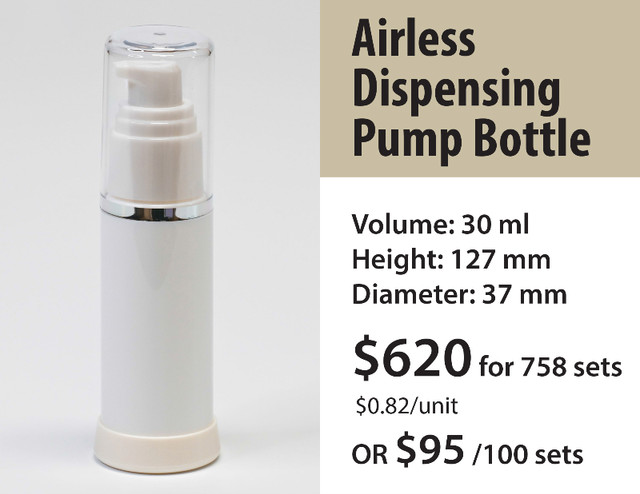 30 ml Airless Lotion Pump Bottles in Hobbies & Crafts in Markham / York Region