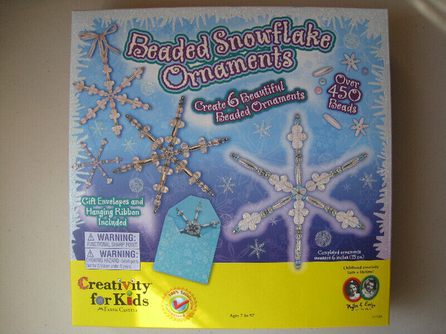Creativity for Kids Beaded Snowflake Ornaments in Toys & Games in Guelph
