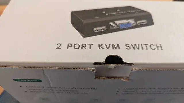 VGA USB KVM Switch, 2 Port VGA KVM Switcher Selector with Cables64700583334915120