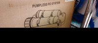 New in box, pumpless reverse osmosis system 