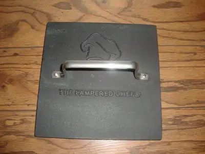 PAMPERED CHEF CAST IRON GRILL PRESS, View more