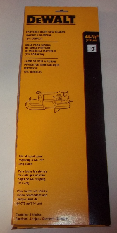 3 New DW3984 DeWalt 44 7/8" Portable Band Saw Blades, View more