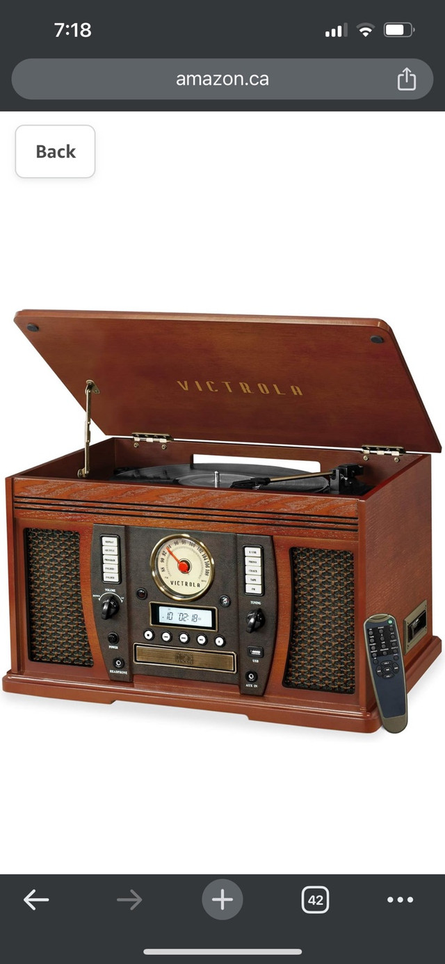 8-in-1 Bluetooth Record Player & Multimedia Center in Stereo Systems & Home Theatre in Dartmouth