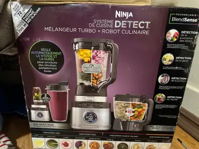 I'm selling a new Ninja Detect kitchen system, which includes a turbo blender and food processor wit...