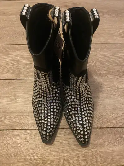 Women’s Rhinestone Western Cowboy Ankle Boots, View more