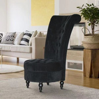 Tufted high back chair 
