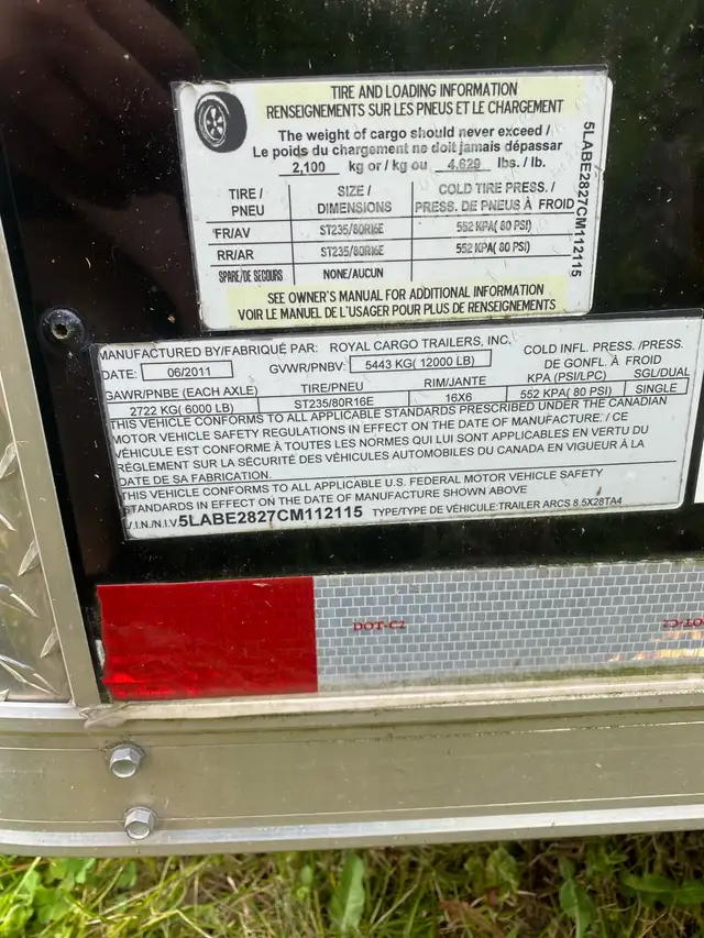2011 30’ Royal Car trailer  in Cargo & Utility Trailers in Markham / York Region - Image 7