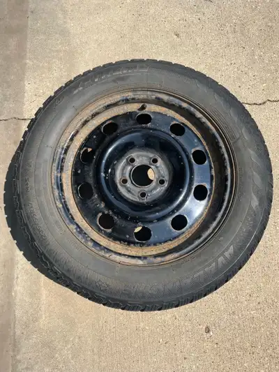 Four 235/55R17 winter tires and steel rims. Used for two winters on 2013 Ford Escape. 8/32” tred lef...