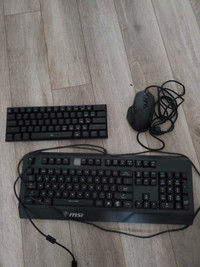 Gaming keyboards and mouse