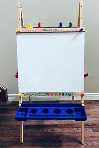 Melissa & Doug Deluxe Standing Art Easel - Dry-Erase Board