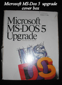 MS-DOS5.0 Upgrade, User’s Manual + three 3.5” floppy Disks, box