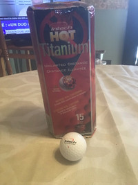 Balle golf intech hot titanium,distance illimitée,boîte neuf